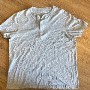 Men's Gray Henley Shirt
